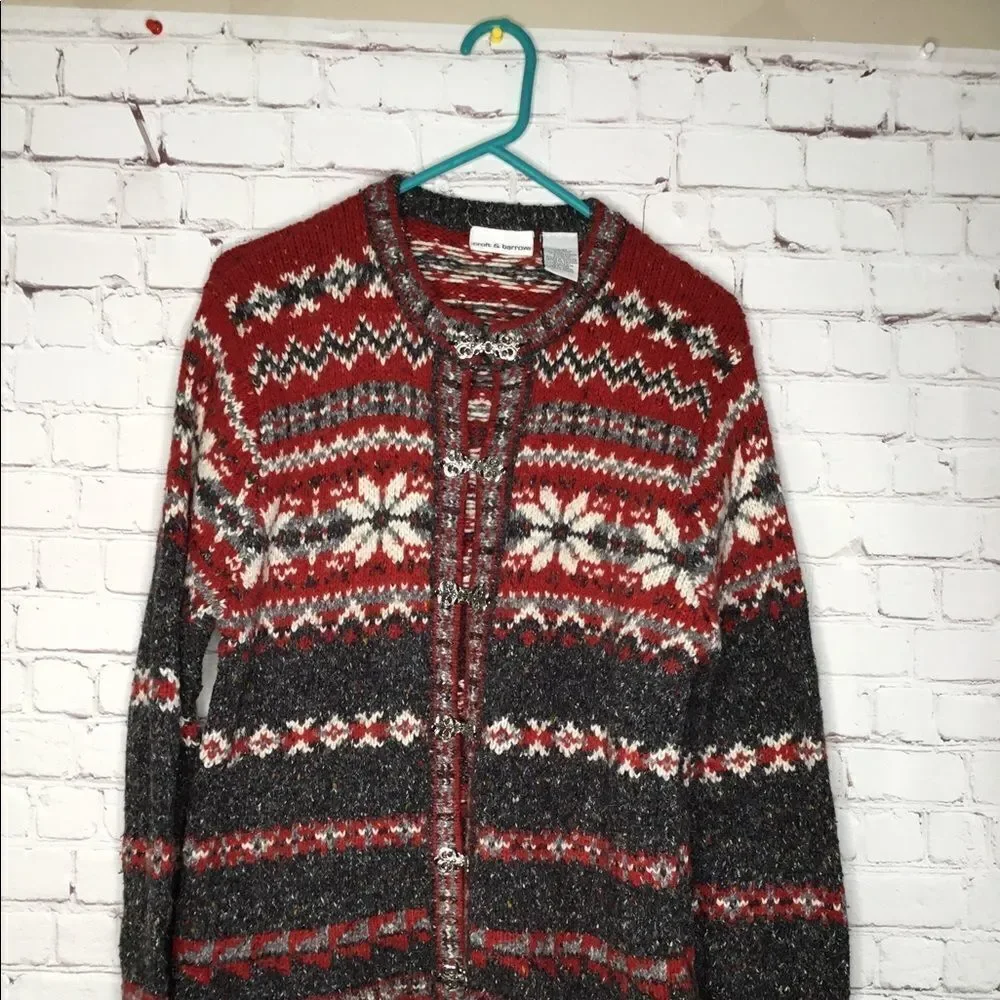 Vintage women Nordic wool cardigan‎